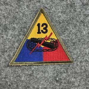 ORIGINAL WWII US ARMY 13TH ARMORED TANK DIVISION JACKET SLEEVE INSIGNIA PATCH